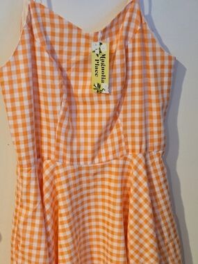 Magnolia Peach-Orange Satin Top with Tag